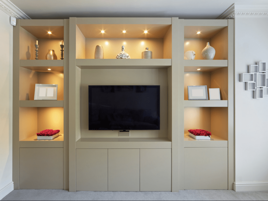 by riverdale bespoke joinery sheffield lounge furniture housing media unit and display shelving