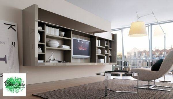 built in bookshelves and tv unit